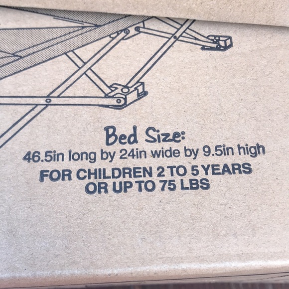 Home - New MYCOT Blue Portable Toddler Bed with Built in Pillow - Picture 3 of 3